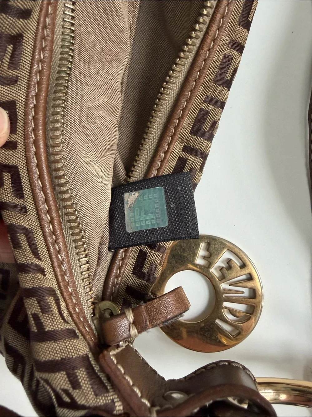 Fendi Brown Monogram Zucchino FF Chef Vintage - Picture 11 of 12